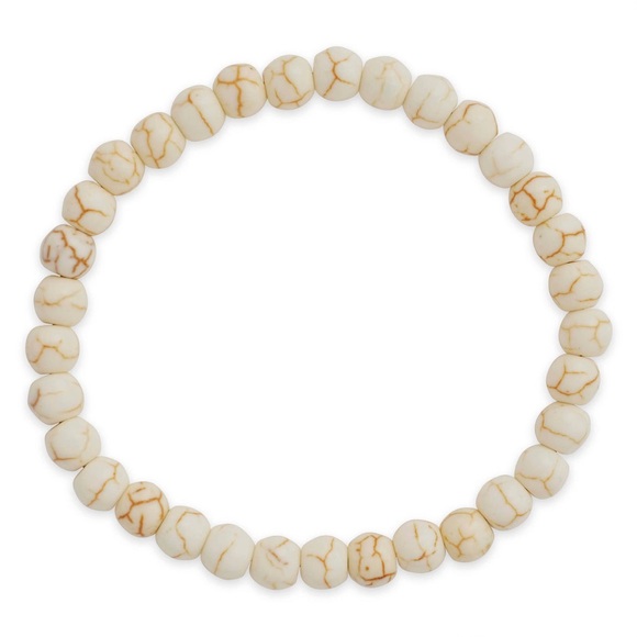 Anthropologie Howlite Beaded Stretch Bracelet!!🔥🔥🔥 - Picture 2 of 14